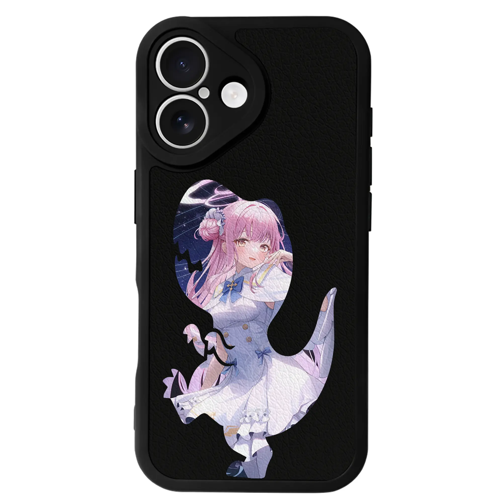 ブルーアーカイブ グッズ 聖園ミカ - IPhone 16シリーズ対応 ・ シリコンスマホケース ・ レザー調 ・ 高精度フィット ・ 耐衝撃 ・ ワイヤレス充電対応 ・ 精密カット